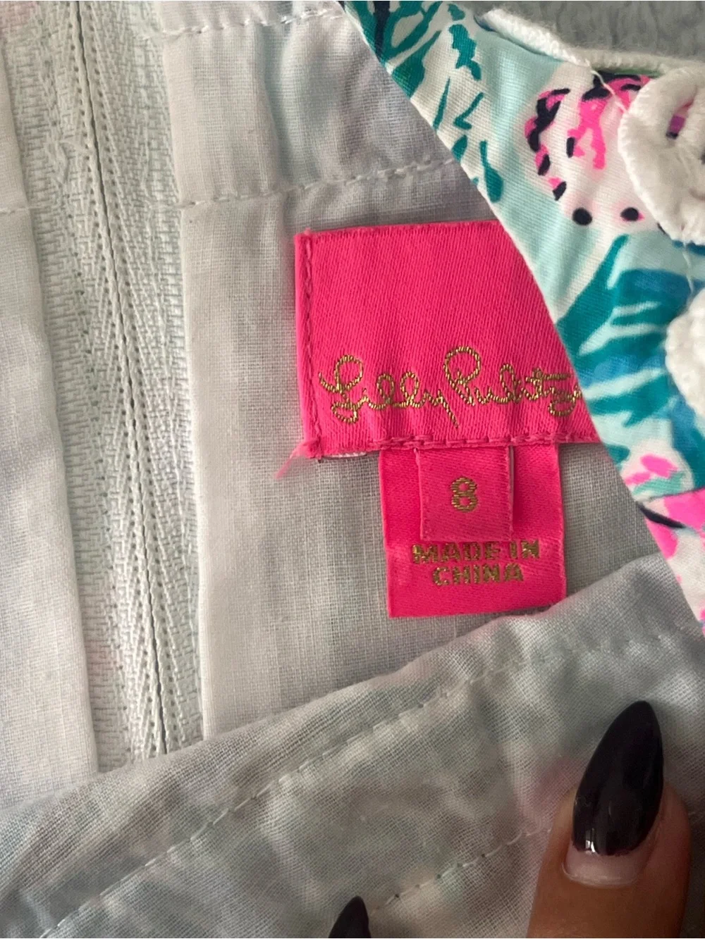 Lilly Pulitzer shift dress Barking Up the Palm Tree print Girl size 8